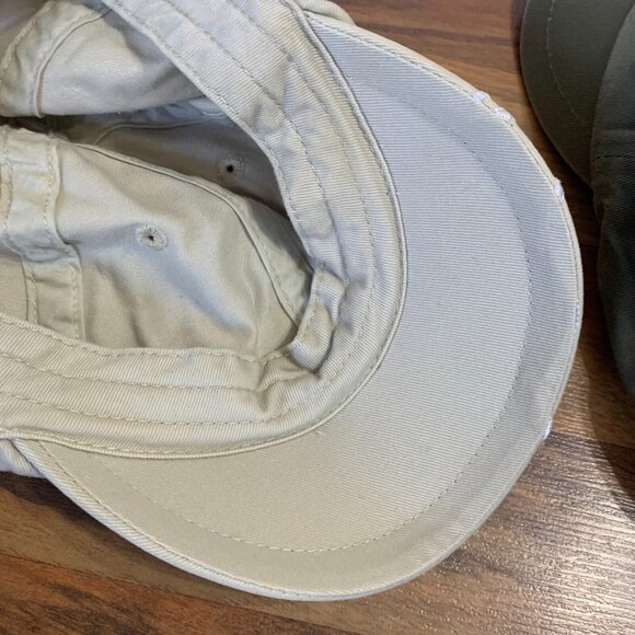 Vintage Roxy Paradise Hats Outdoor Swimming Cap Set 2 Green Beige Hook & Loop main image 12